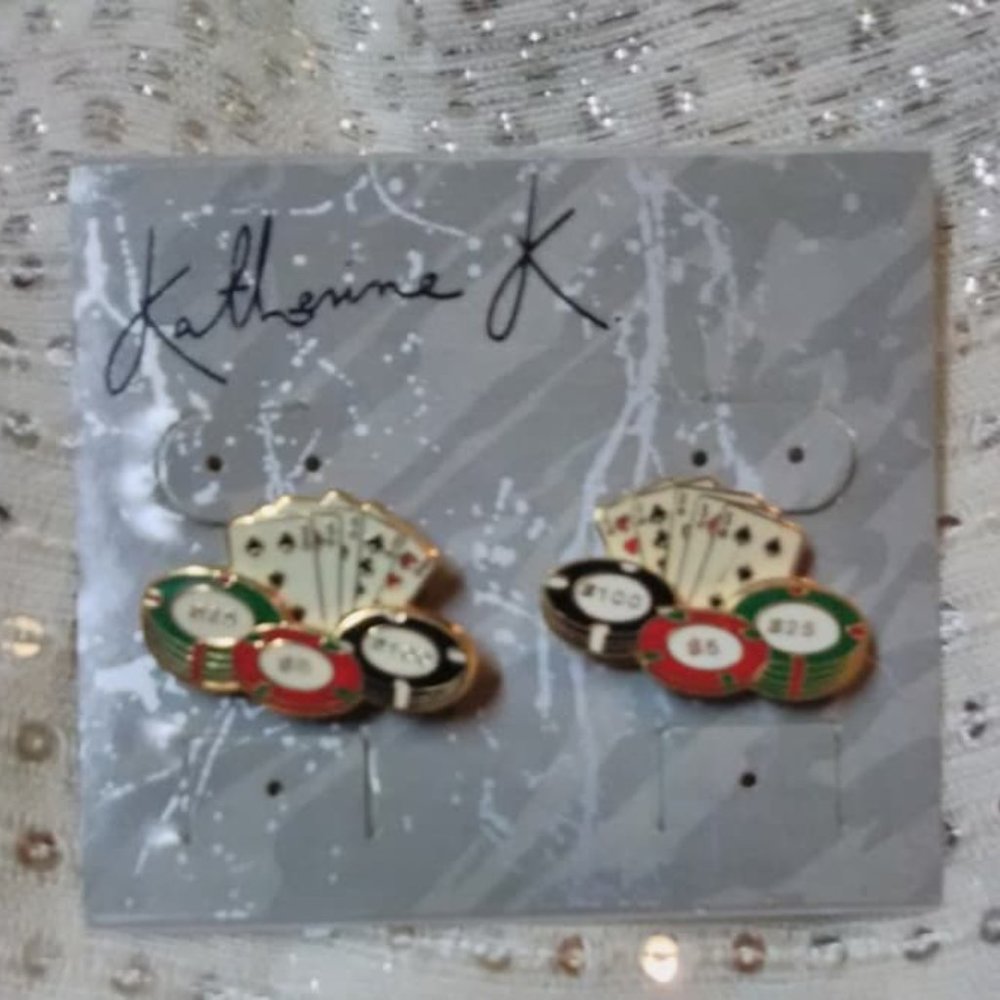 Cards and Chips Earrings